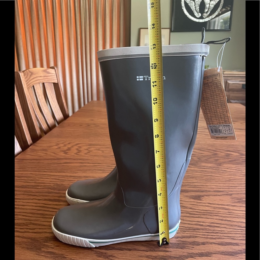 Tretorn Skerry Reslig Gray Rubber Deck Rain Boots Size 5 (36) - Picture 5 of 10